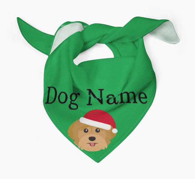 Peeking Christmas Icon: Personalised {breedFullName} Bandana